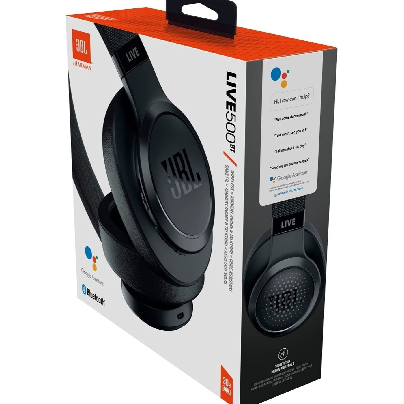 JBL Live 500BT Wireless Over-Ear Voice Enabled Headphones-black6