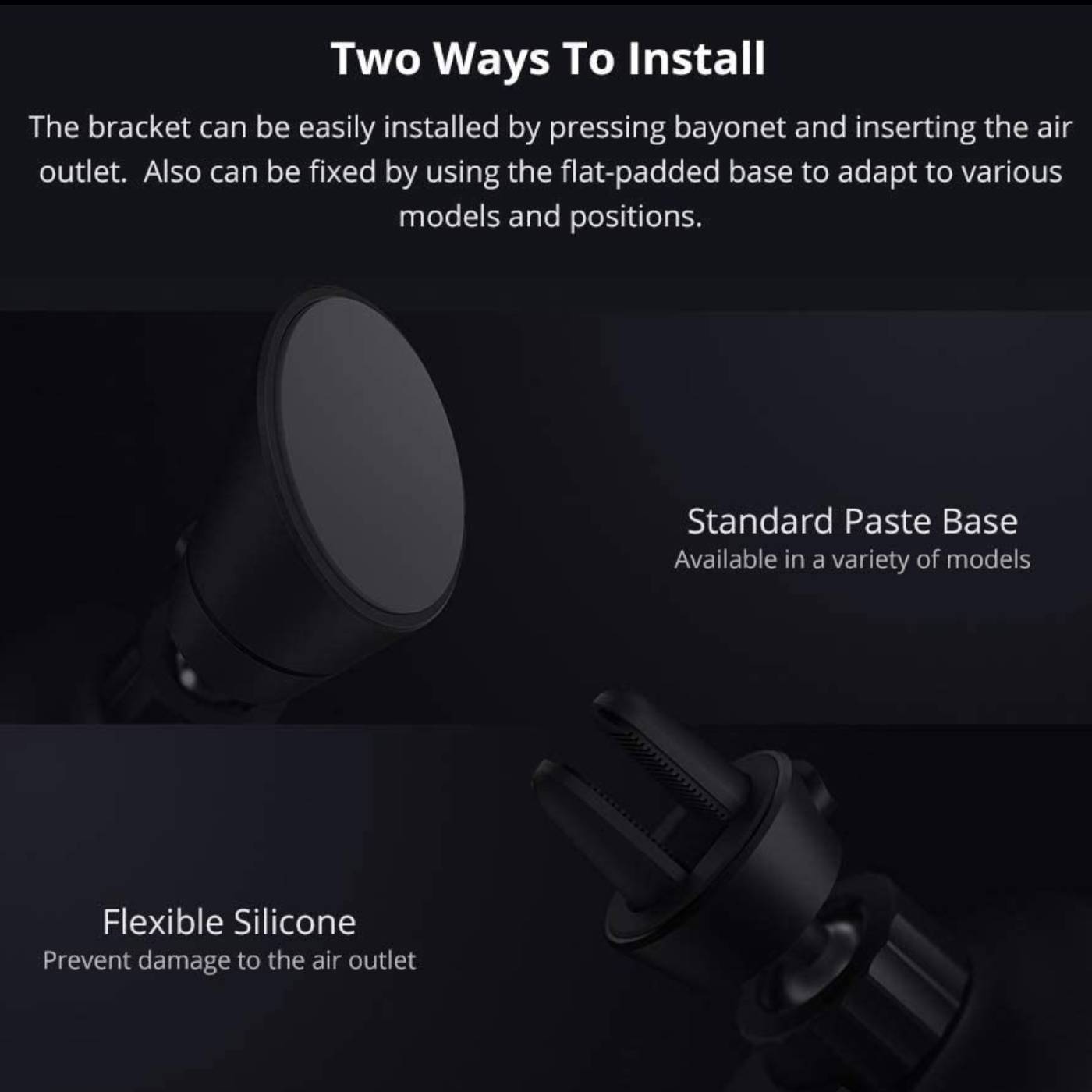 Xiaomi-Xiaomi Mi, Wireless Car Charger-black-2